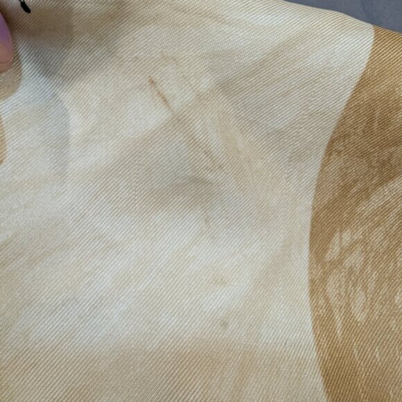 Authentic Vintage Burberry London Silk Scarf Handkerchief - Umbrella Check Scene - Picture 9 of 9